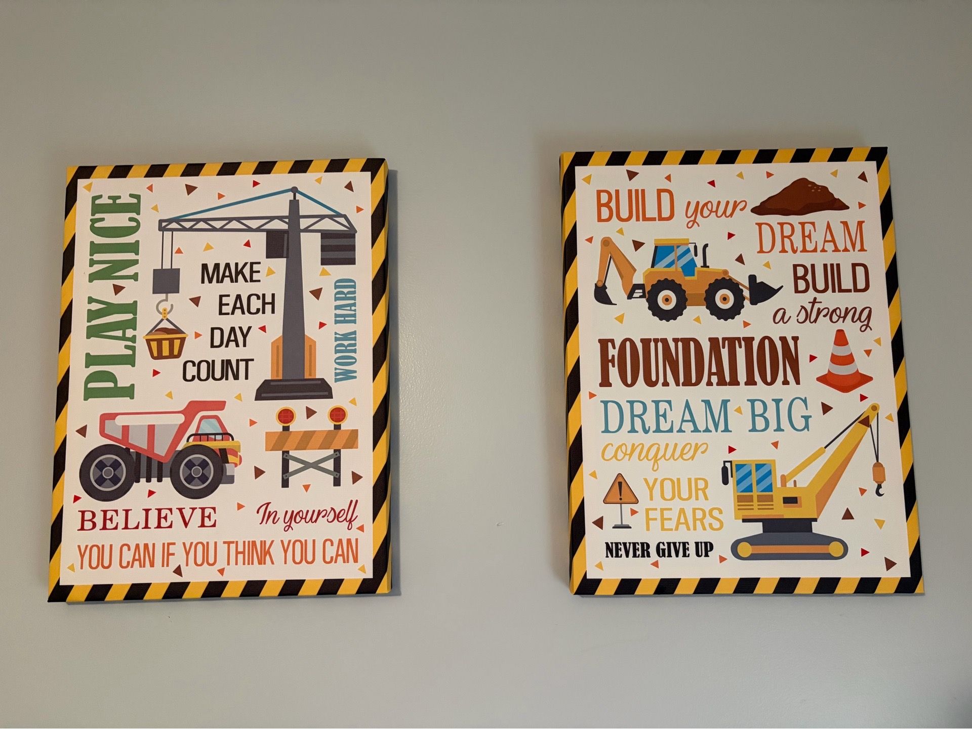 Construction wall hangings