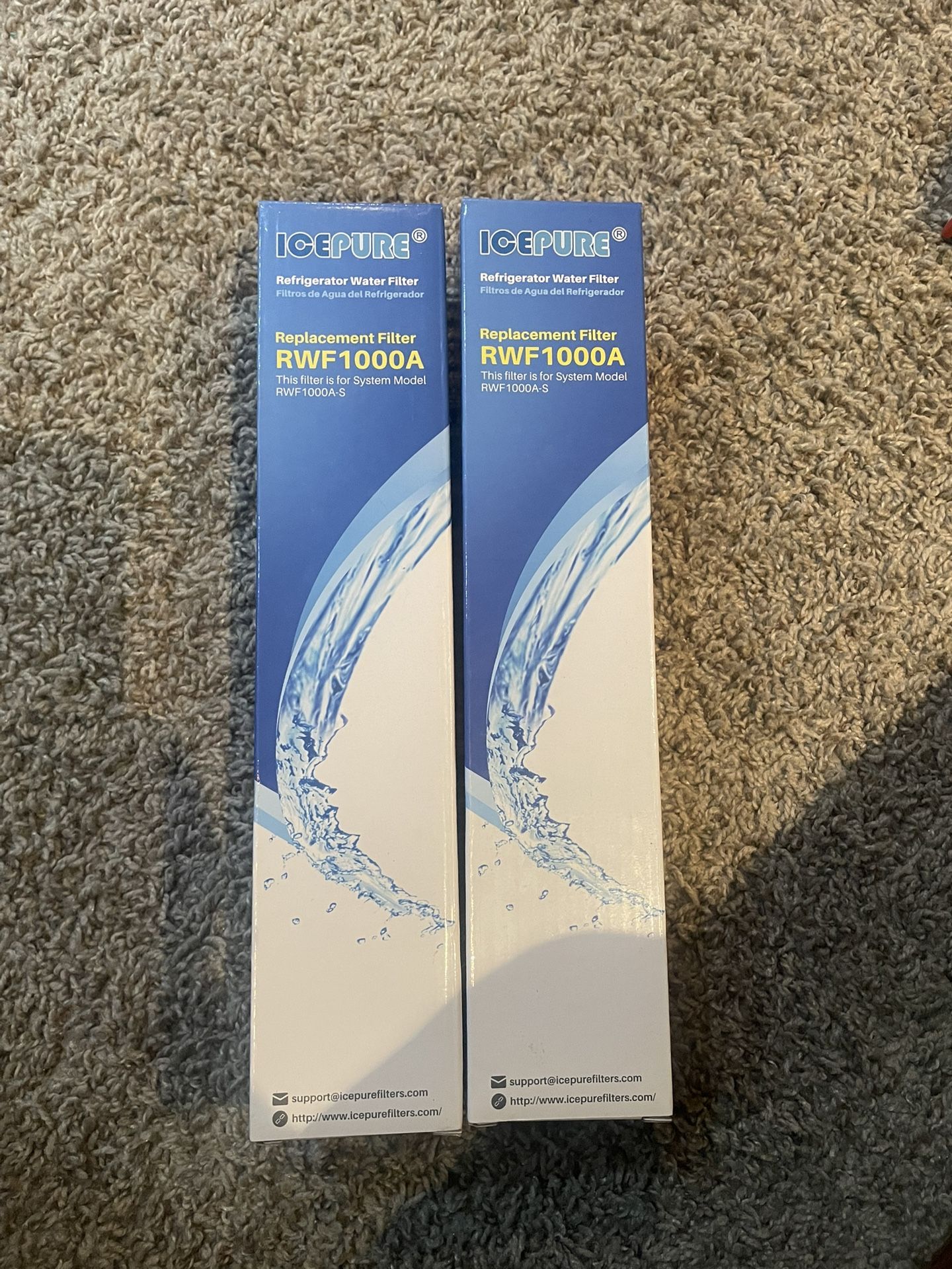 2 Ice Pure Refrigerator Filters New