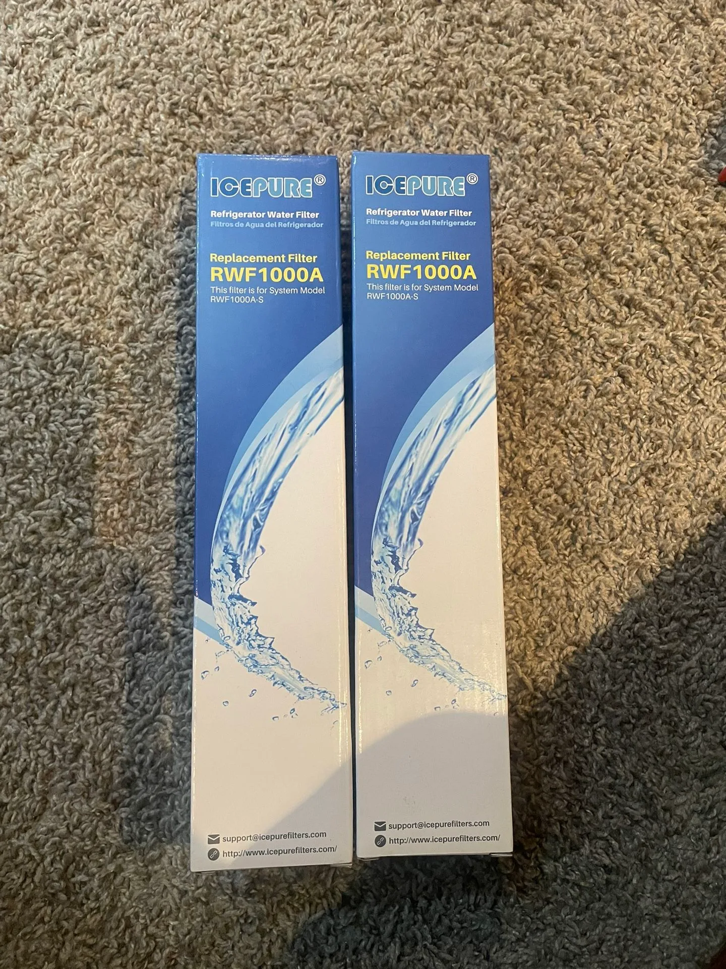 2 Ice Pure Refrigerator Filters New