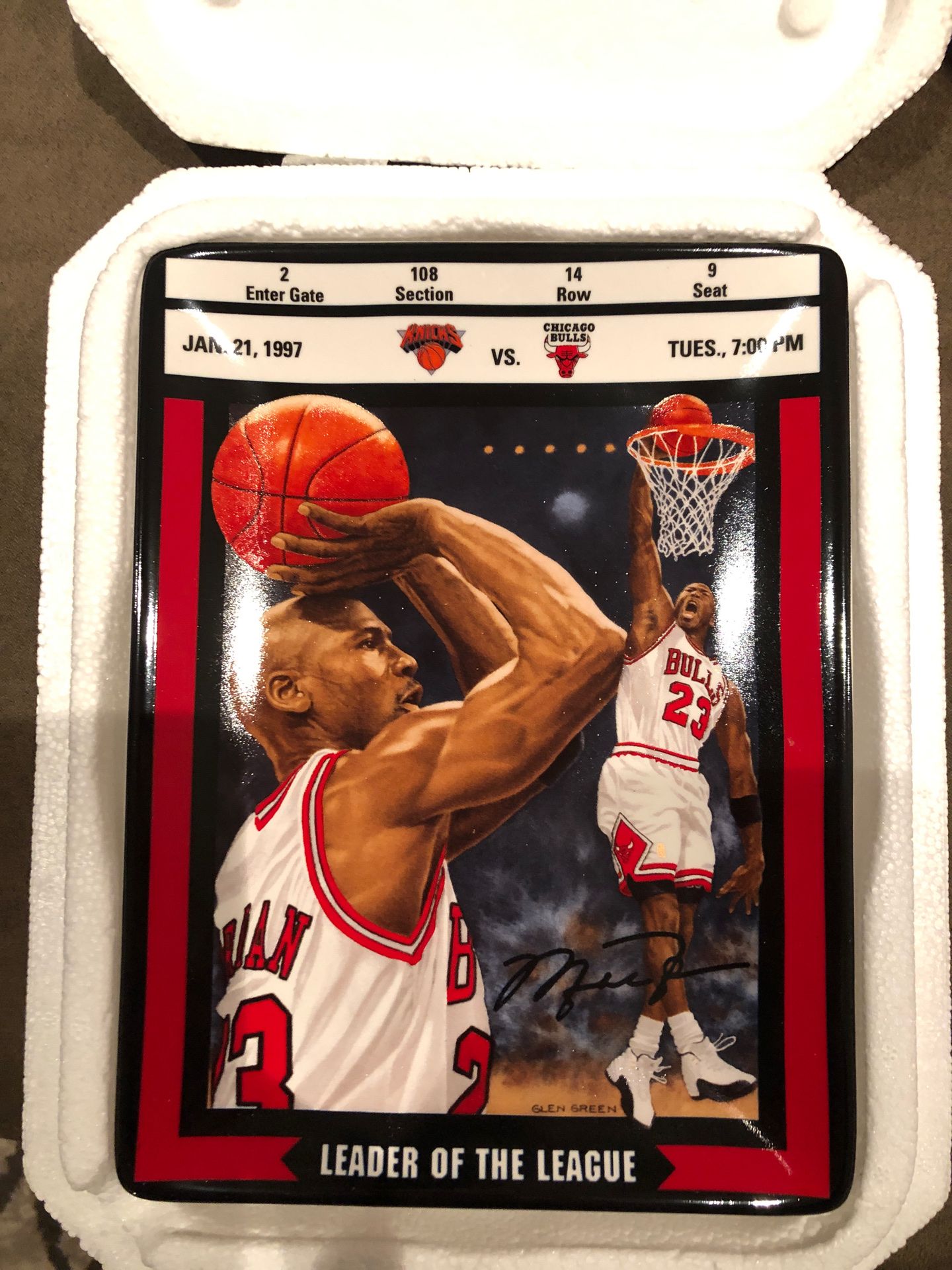 Michael Jordan leader of the league collectible plate