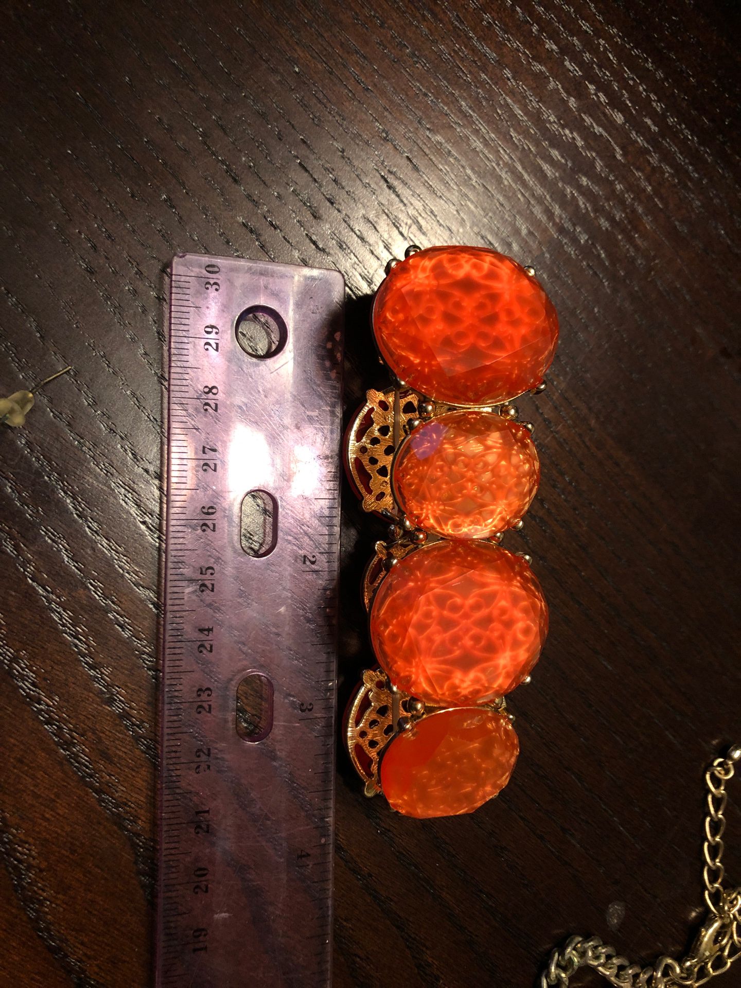 Orange fashion jewelry set - photo 2