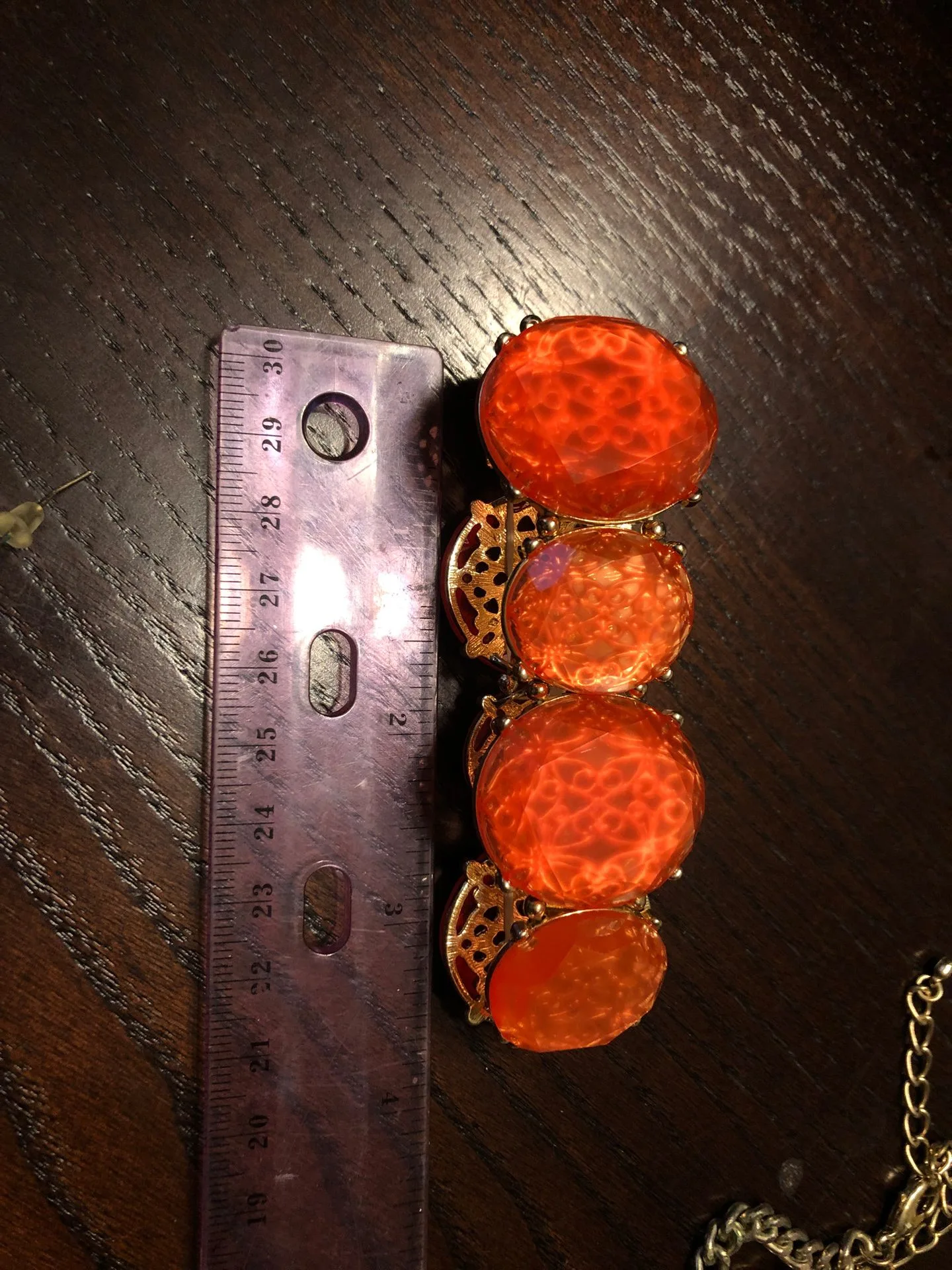 Orange fashion jewelry set - photo 2
