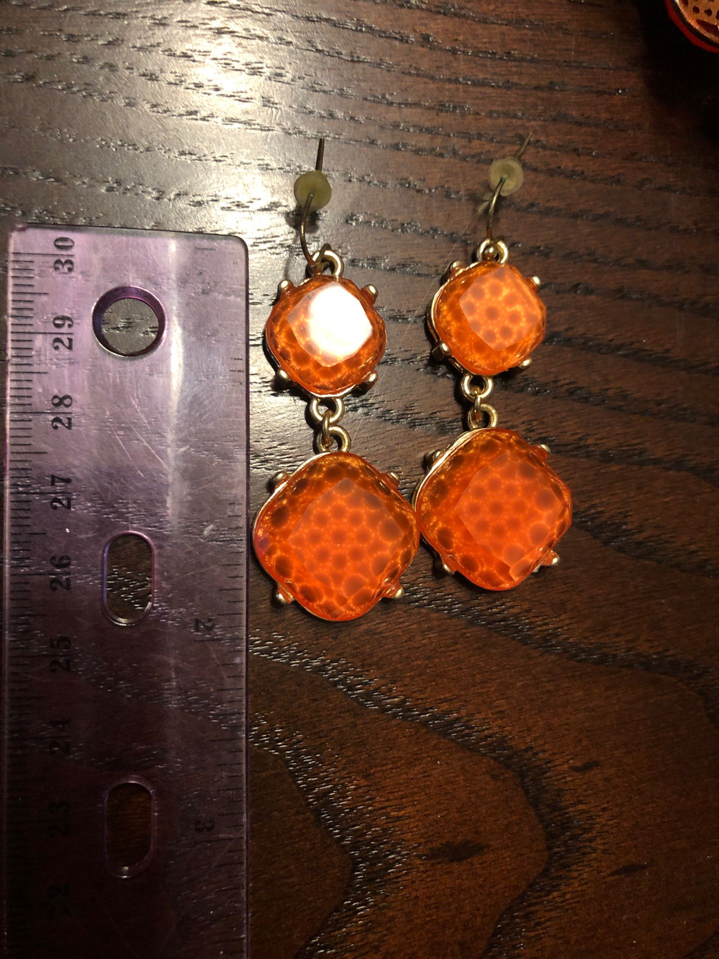 Orange fashion jewelry set - photo 3