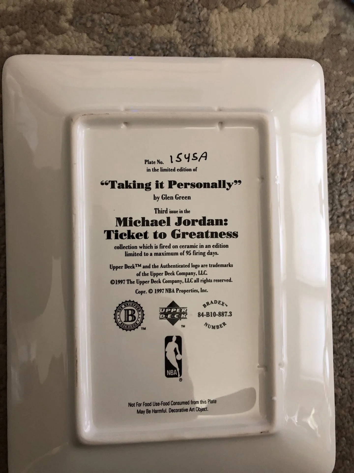Michael Jordan taking it personally plate - photo 2