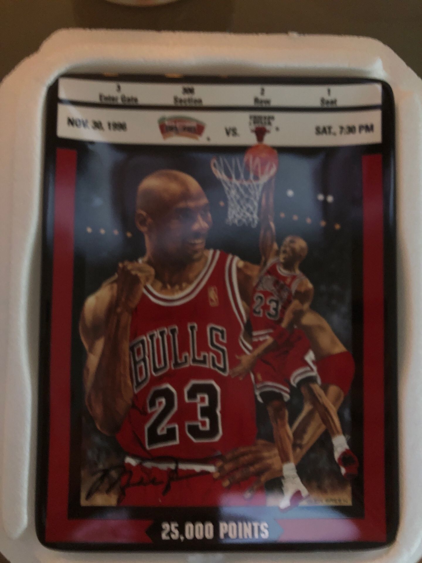 Michael Jordan 25,000 points plate