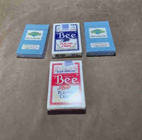 4 Authentic Las Vegas Casino Playing Card Decks