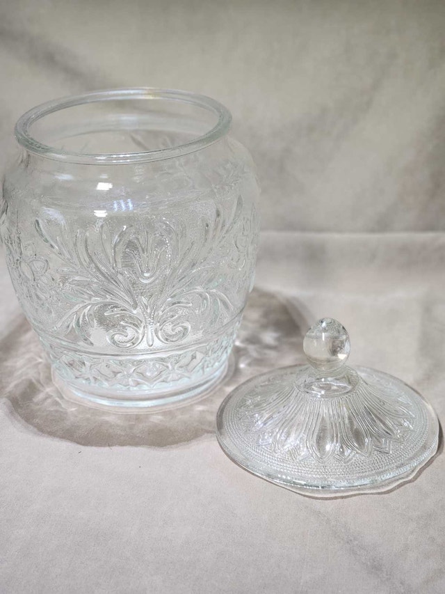 Vintage Anchor Hocking Clear Glass Biscuit/Cookie Jar – 8" - photo 5