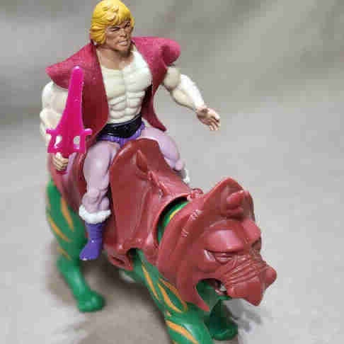 1980s Masters of the Universe: Prince Adam & Battle Cat Set