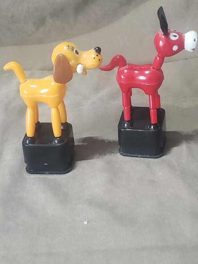 Vintage 1960s/1970s Plastic Push Puppets (Pair of 2) - photo 2