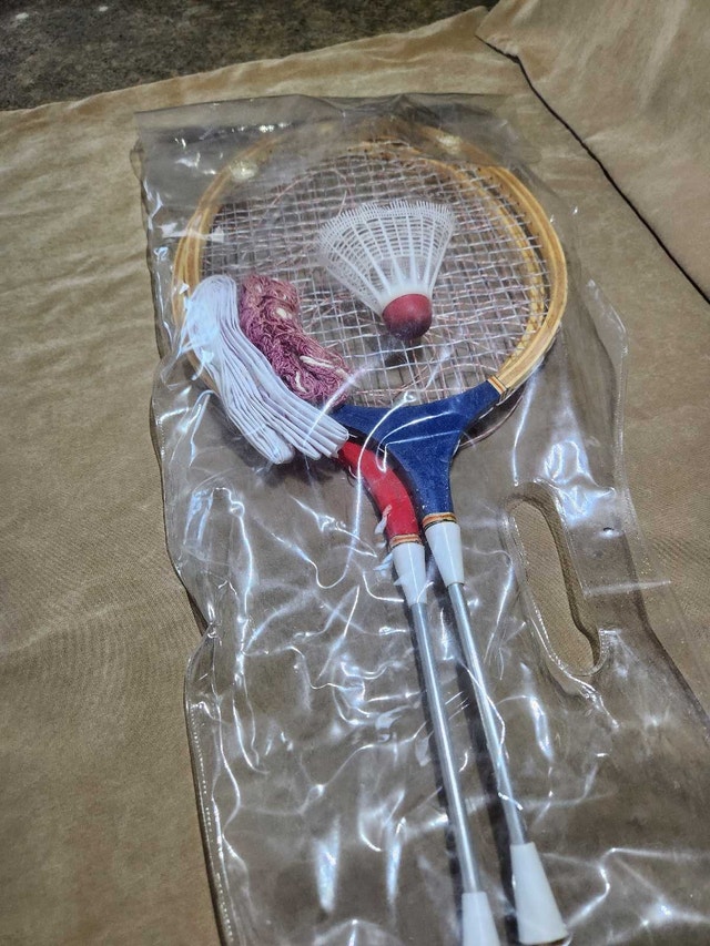 1970s Woolcrest 2-Player Badminton Set, New Old Stock