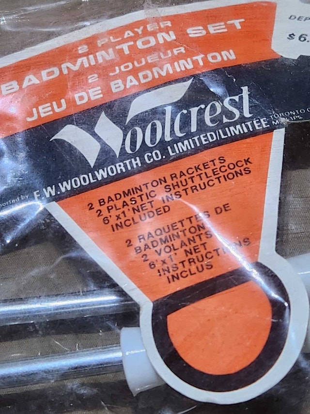 1970s Woolcrest 2-Player Badminton Set, New Old Stock - photo 2