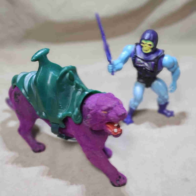 Vintage 1980s MOTU Battle Armor Skeletor & Panthor Set