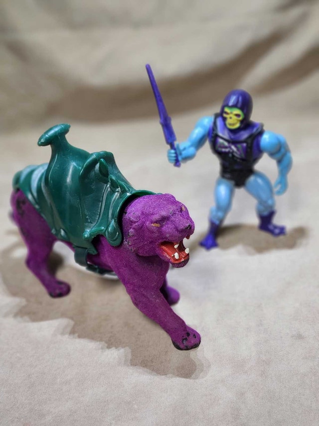 Vintage 1980s MOTU Battle Armor Skeletor & Panthor Set - photo 5