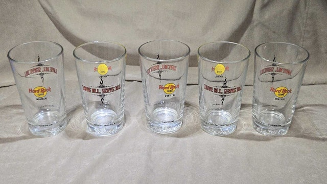 RARE Vintage Hard Rock Cafe Montreal Pint Glasses - Set of 5 - photo 5