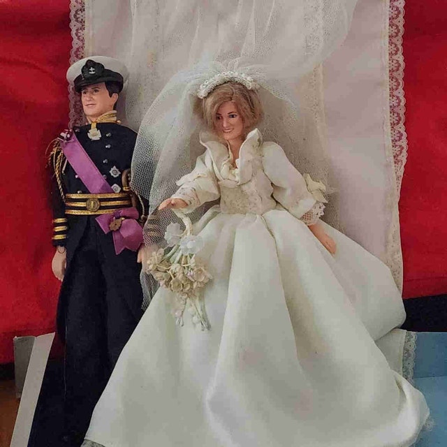 Vintage 1982 Goldberger Royal Wedding Doll Set - Charles & Diana