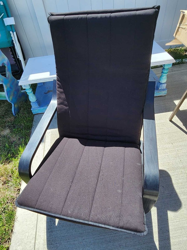 IKEA POÄNG Armchair - Black-Brown Wood - Removable Cushion - photo 2