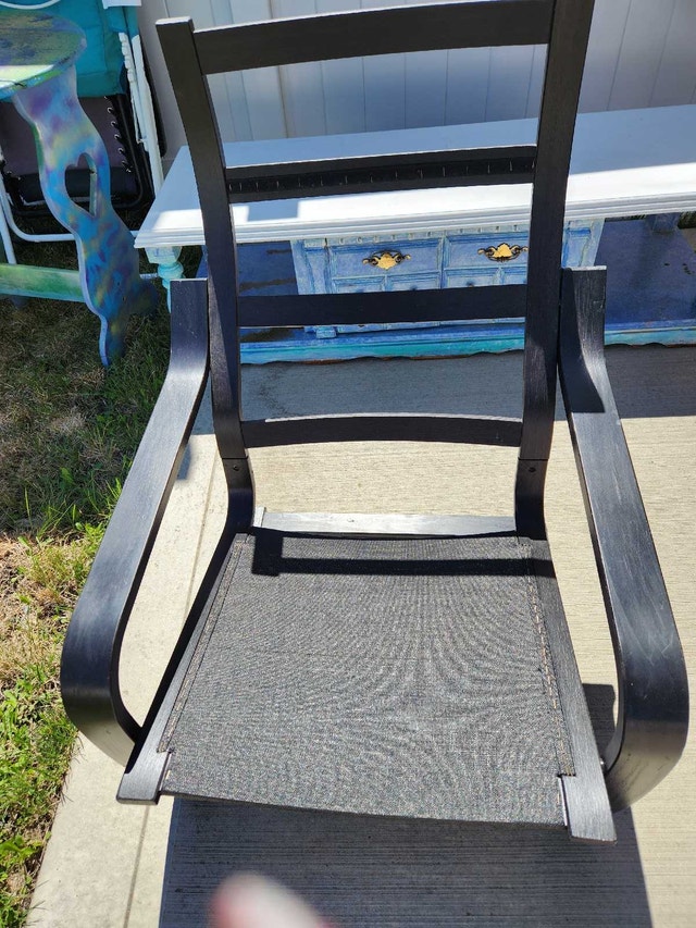 IKEA POÄNG Armchair - Black-Brown Wood - Removable Cushion - photo 3