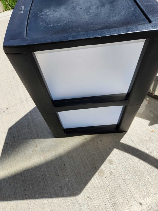 Sterilite Wide 2-Drawer Storage Unit - Black/Clear - photo 3