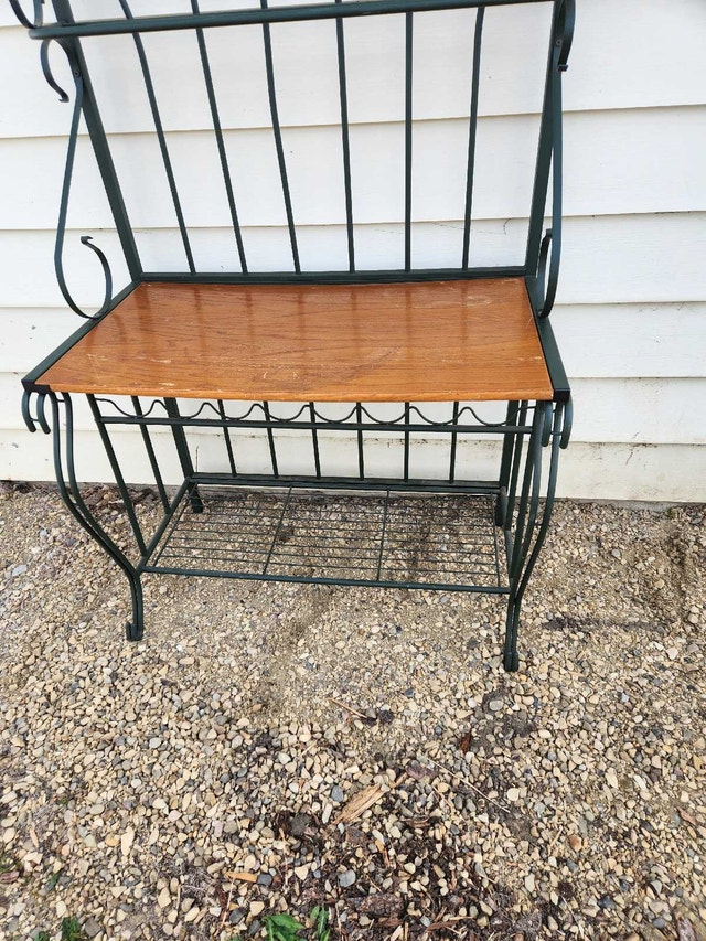 Vintage Wrought Iron Style Baker’s Rack - photo 2