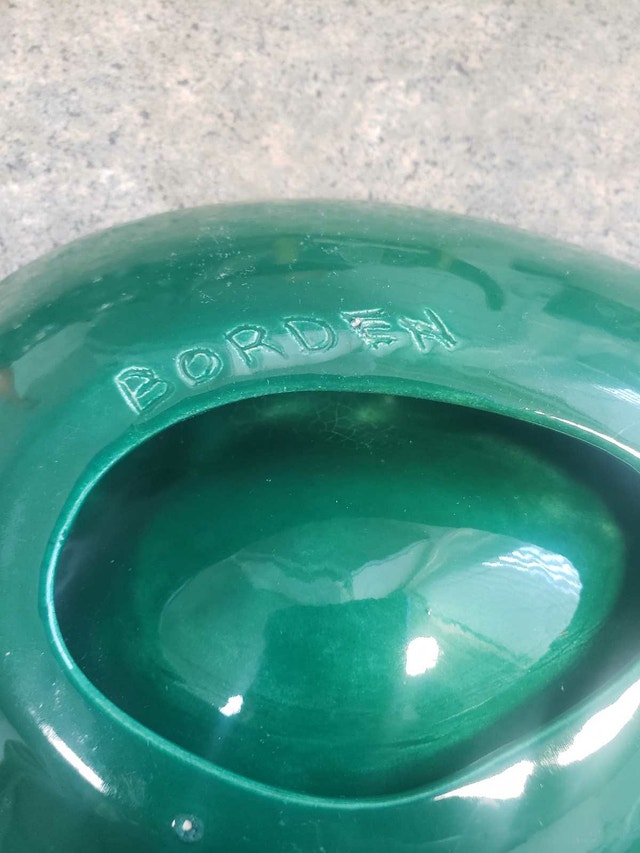 MCM Borden of California "Avocado" Drip Glaze Ashtray Set - photo 5
