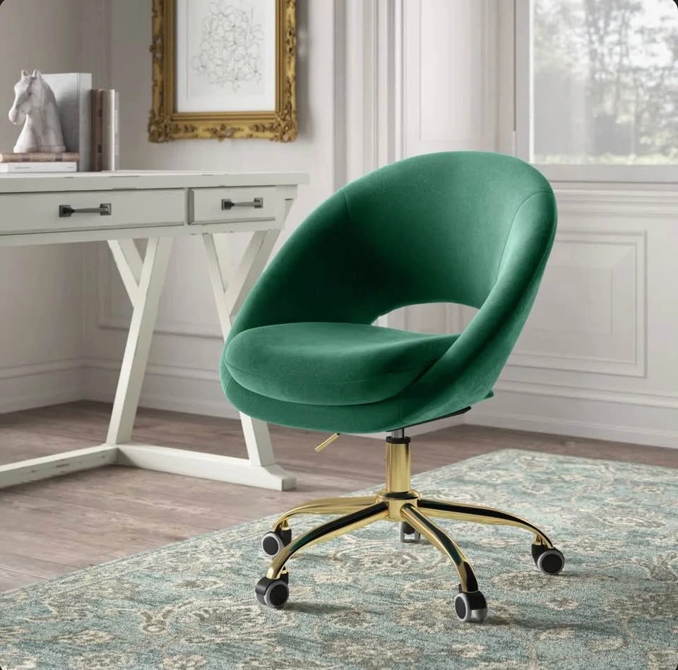 Green Velvet Lourdes Task Chair by Kelly Clarkson Home - photo 5