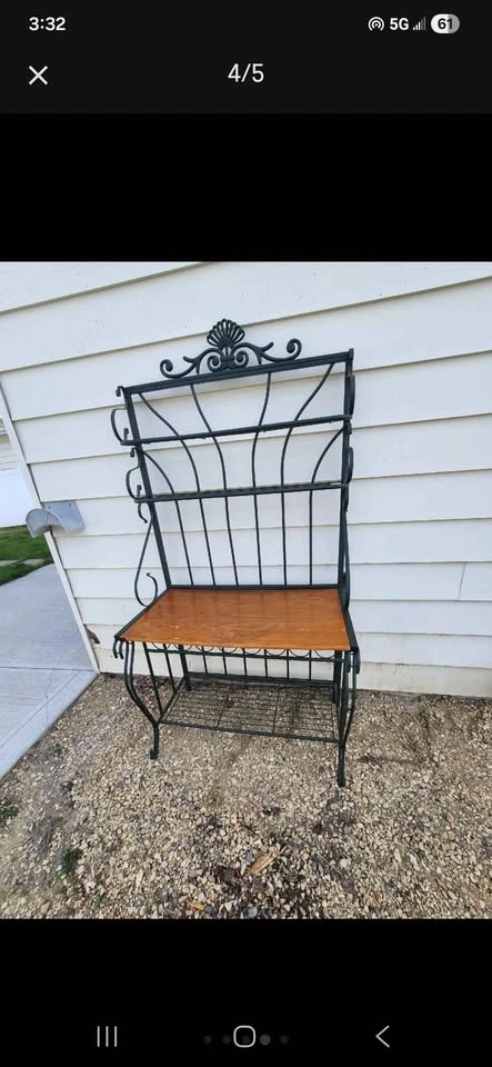 Vintage Wrought Iron Style Baker’s Rack - photo 5