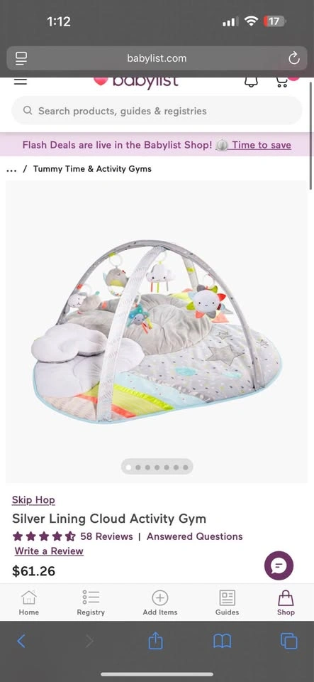 Silver lining cloud activity gym