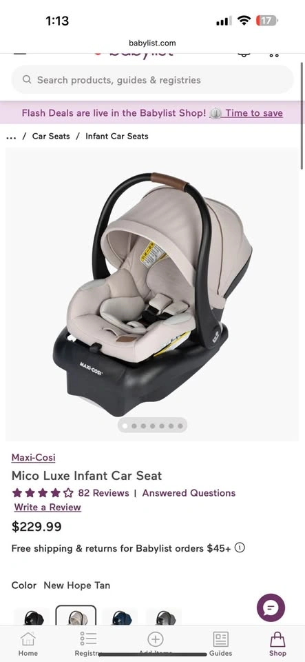 Maxi cosi infant car seat