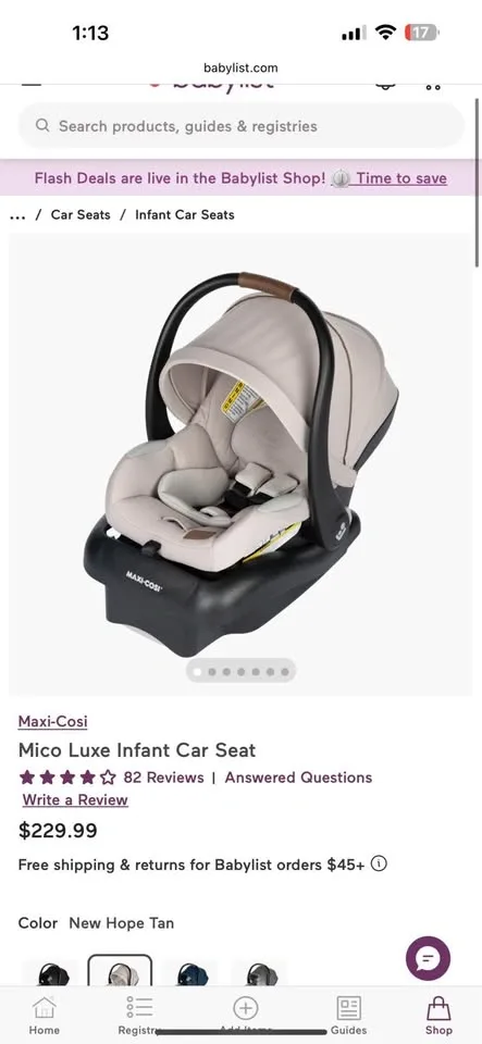 Maxi cosi infant car seat