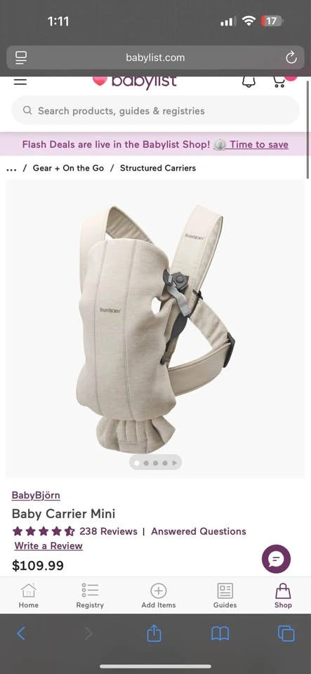 Babybjorn baby carrier mini