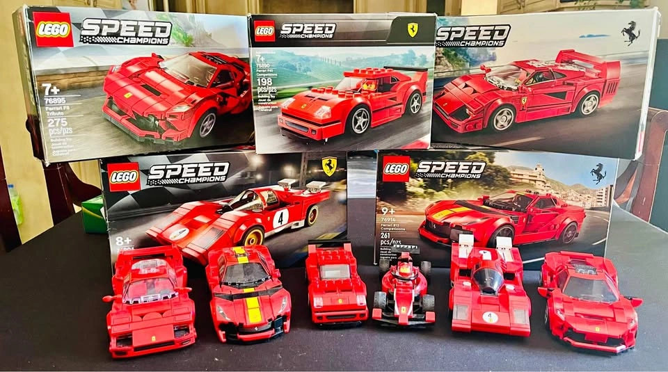 LEGO Ferrari 6 Car Mixed Lot - Formula 1 Speed Champions