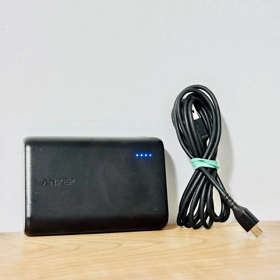 Anker PowerCore 10,000 mAh Portable Charger with Cable