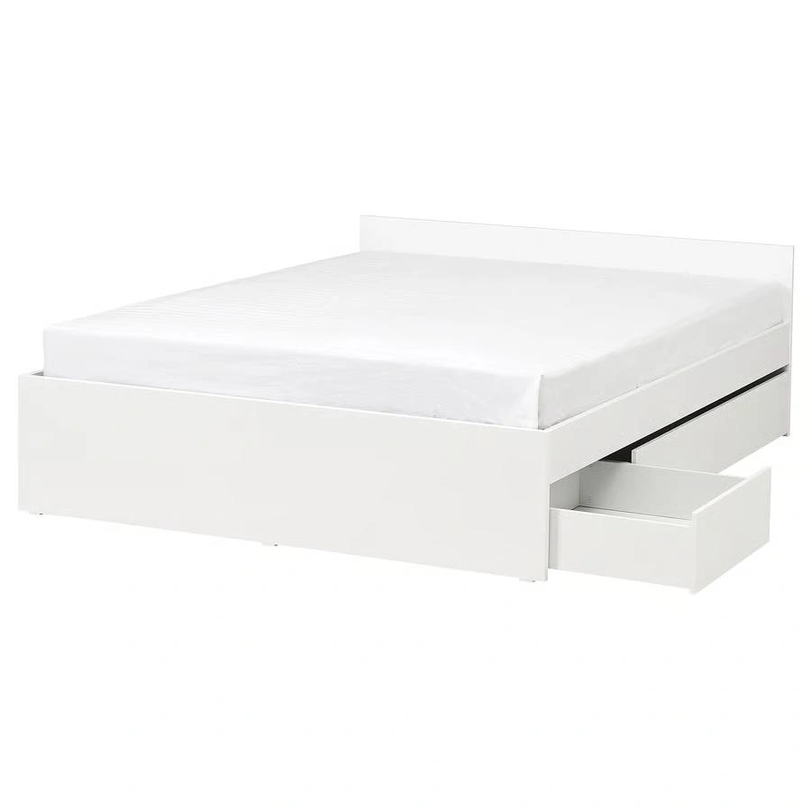 Ikea Queen Bed Frame and Mattress Set