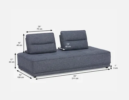 Sofa (bed) with 2 movable backrests - photo 4
