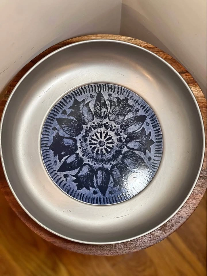 Vintage Mid-Century B.W. Buenilum Aluminum Serving Bowl