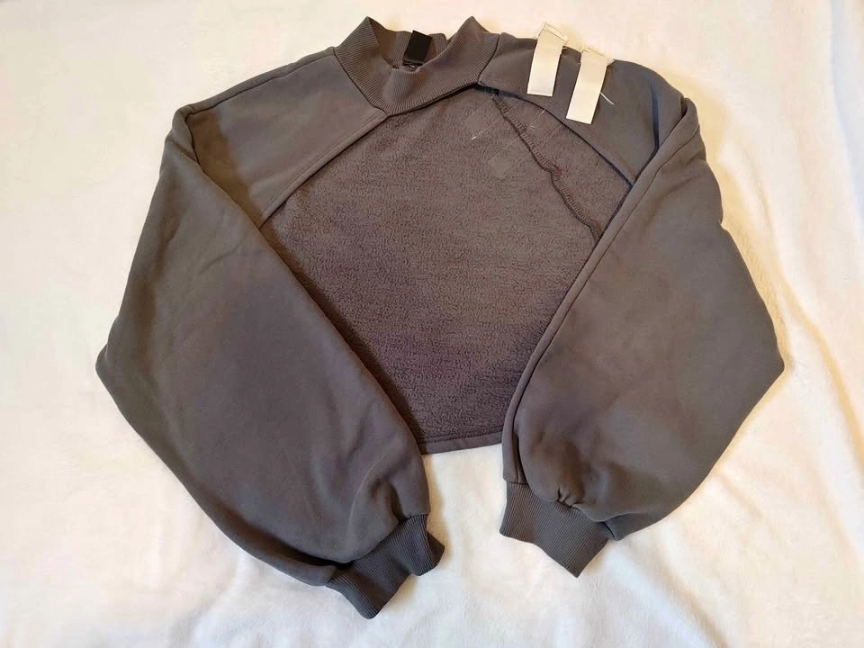 Gray Mock Neck Pullover