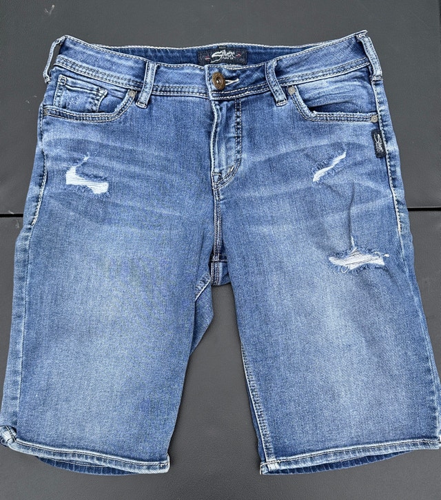 Women's Silver Shorts Size 29x9