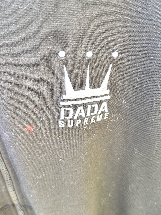 black dada supreme zip up hoodie size XL - photo 5