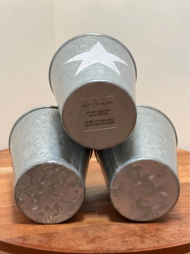 Pottery Barn Galvanized Metal Utensil Caddy – Patriotic Stars - photo 5
