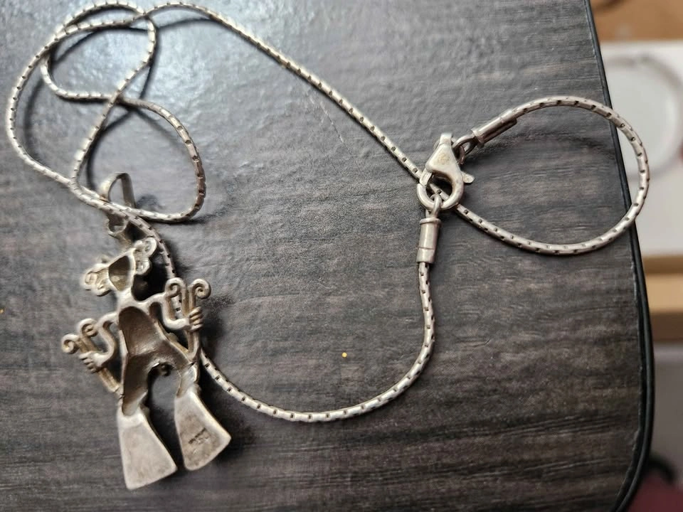 Mayan Warrior Chain and Pendant in 950 Silver - photo 3