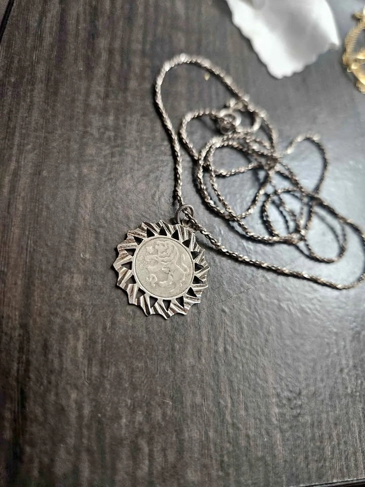 Omega Sterling Pendant and 24" Chain