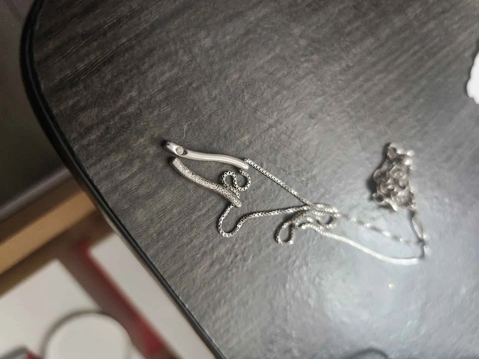 Sterling Chain and Pendant with CZ - photo 2