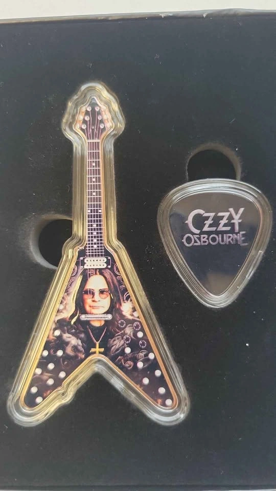 Ozzy Osbourne 50g Copper Bar & 4.6g Pick .999 COA - photo 2