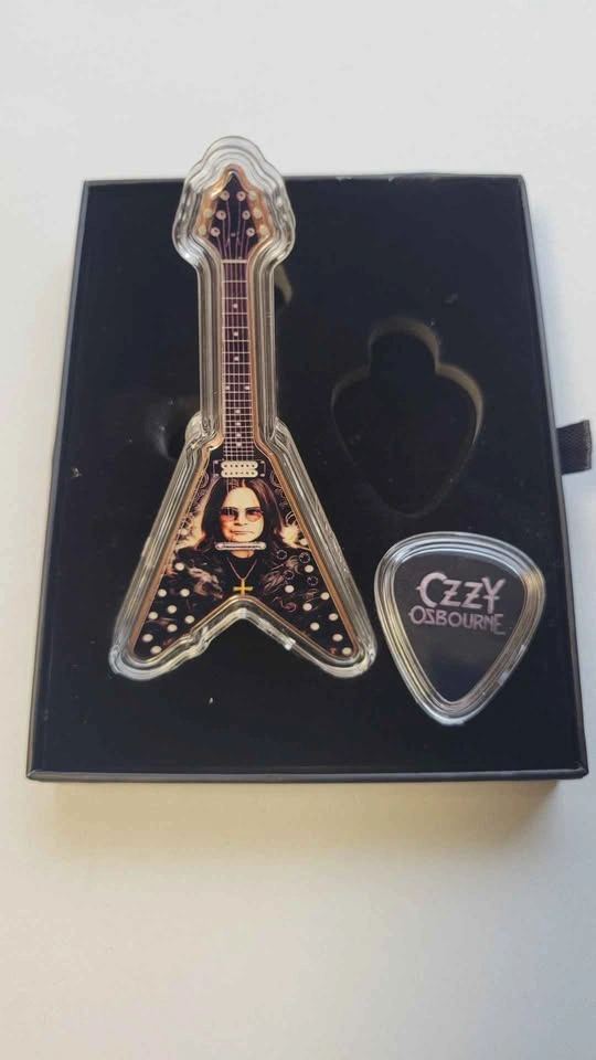 Ozzy Osbourne 50g Copper Bar & 4.6g Pick .999 COA - photo 3
