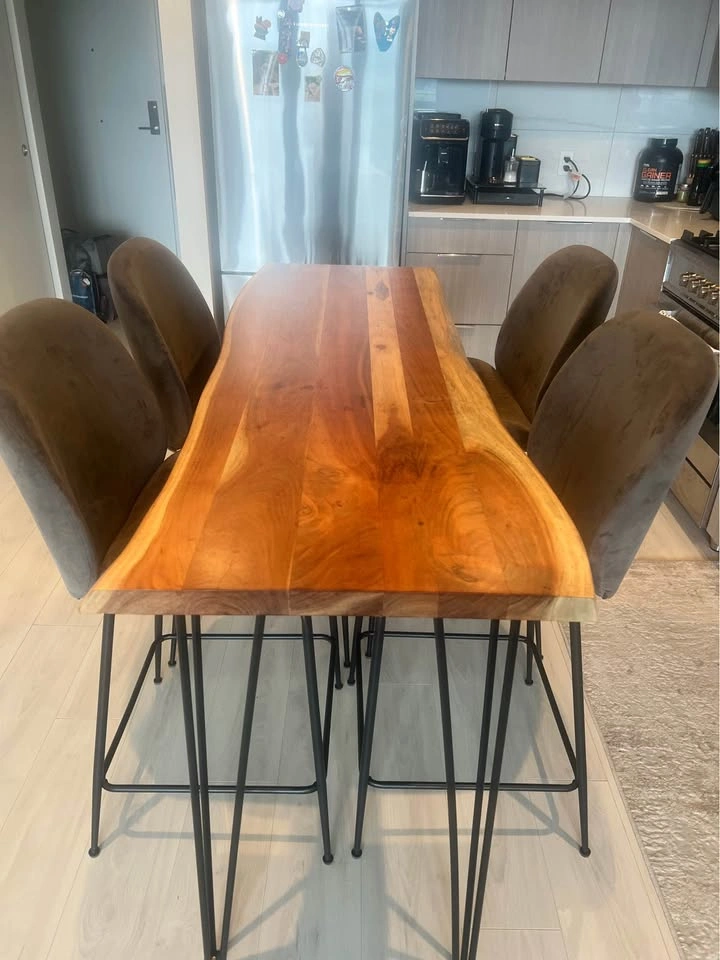 Bar Table & Stools (Structube) - photo 2