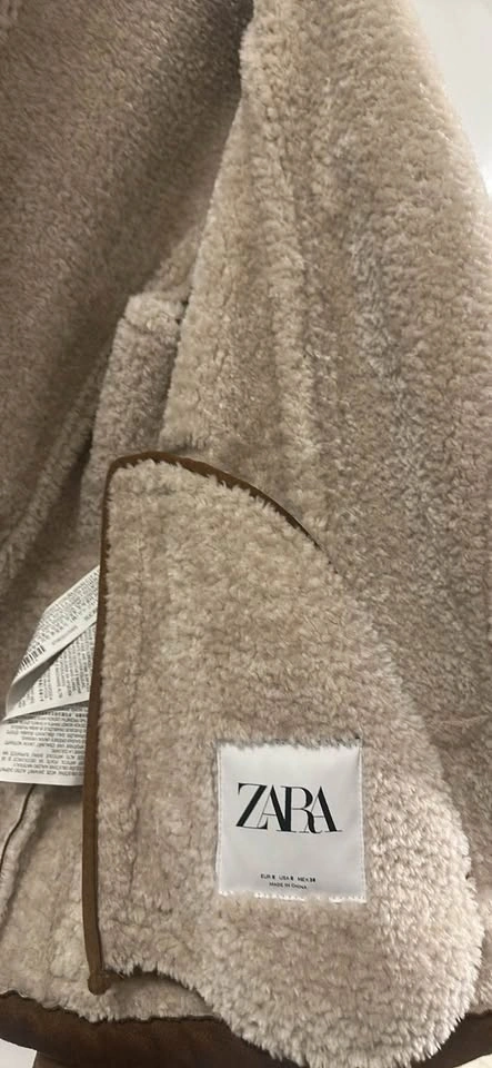 Zara Mens Faux Shearling Biker Jacket - photo 2