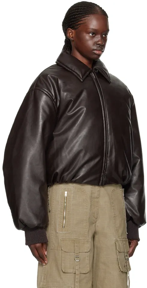 Acne Studio Bomber Jacket - Dark Brown - Size 38 - photo 3