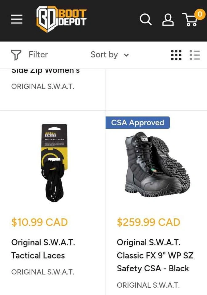 Original SWAT Waterproof Tactical Boots Black Size 9W - photo 5