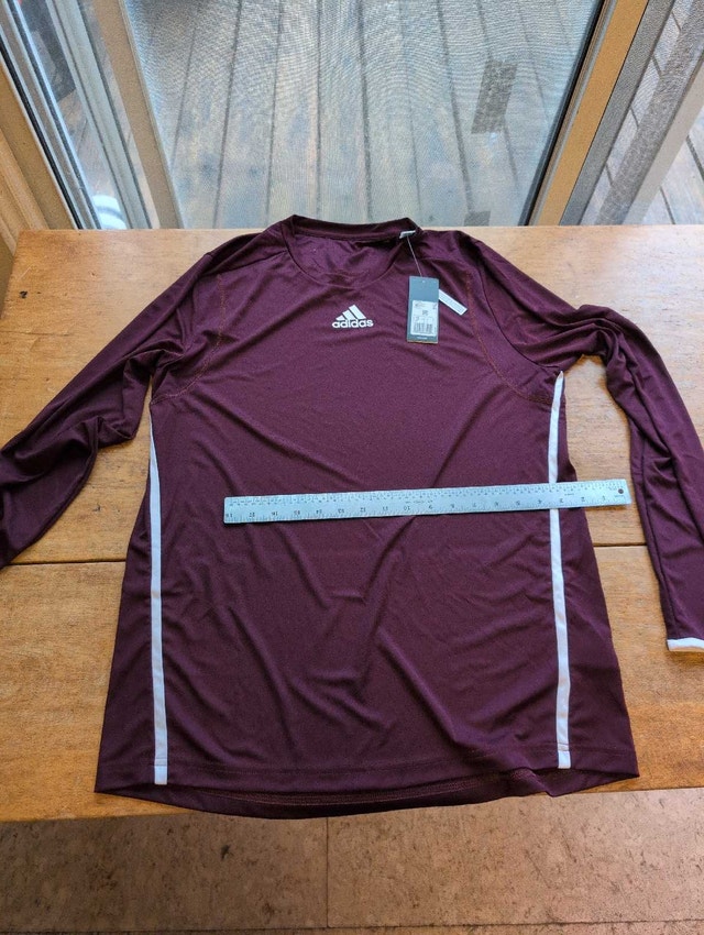 Adidas Long Sleeve Jersey maroon medium nwt