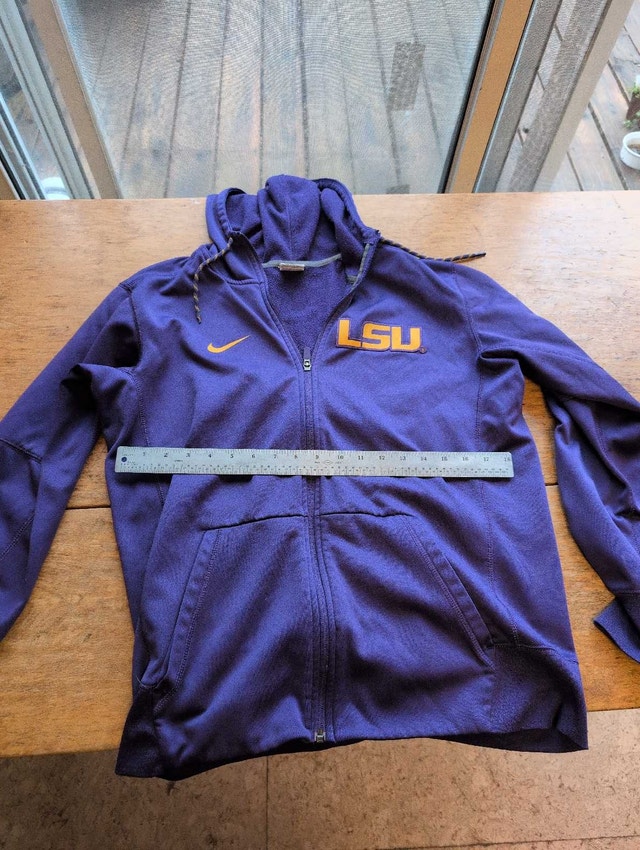 Nike LSU Therma-Fit Hoodie purple medium fleece lined